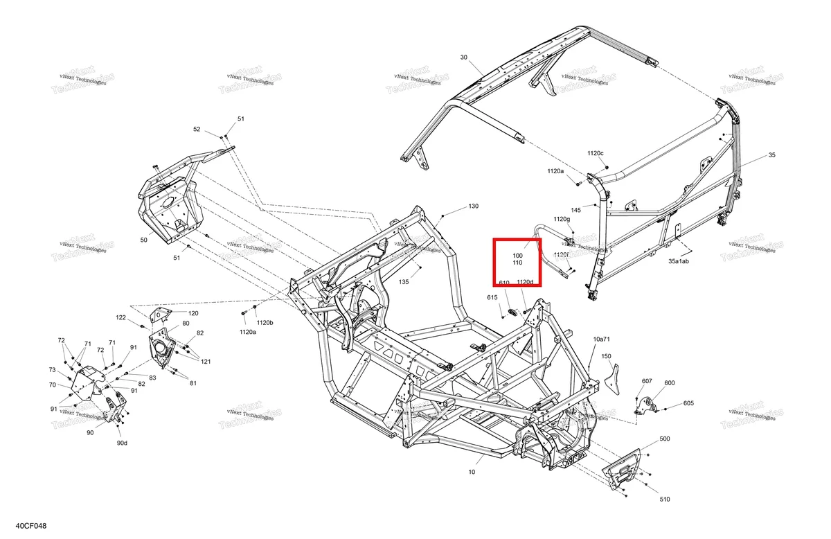 Деталь 705210930 на схеме узла 2026 Can-Am Defender - HD7 - DPS - 8WTF - Dark Wildland Camo - 62