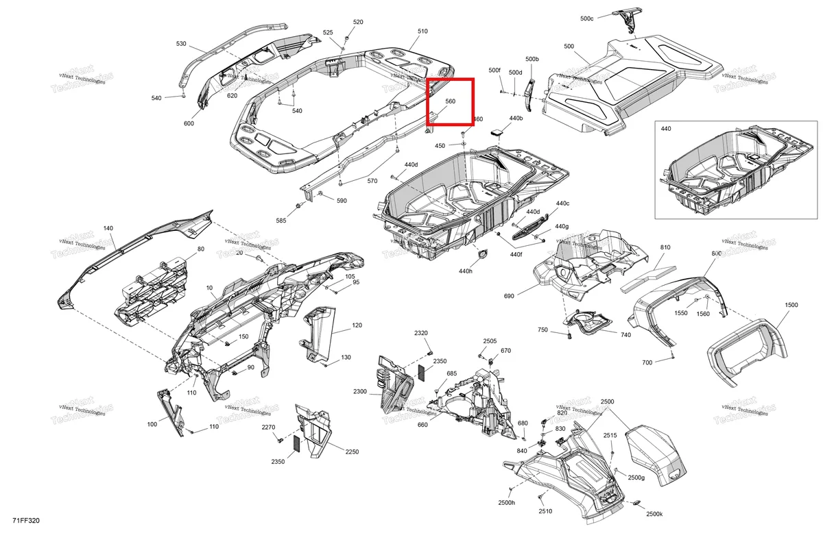 Деталь 705211757 (Багажник усилитель Can-Am Outlander 4x4 XT 1000R (2025) (705211757)) на схеме узла 2026 Can-Am OUTLANDER - 4X4 - XTP - 1000R - 4HTB - CALI - Mineral Gray Satin Body - Front Section