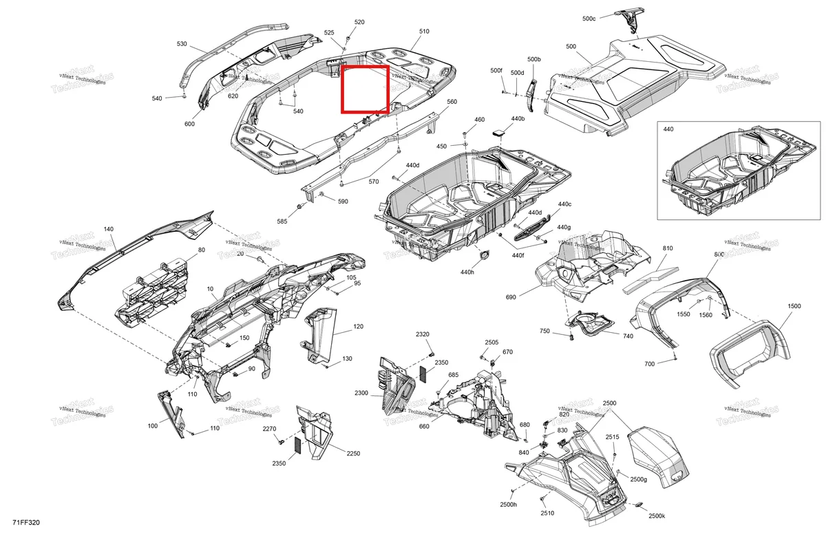 Деталь 705211758 на схеме узла 2026 Can-Am OUTLANDER - 4X4 - BACKCOUNTRY - 1000R - 4NTA - CALI - Dark Camo Body - Front Section