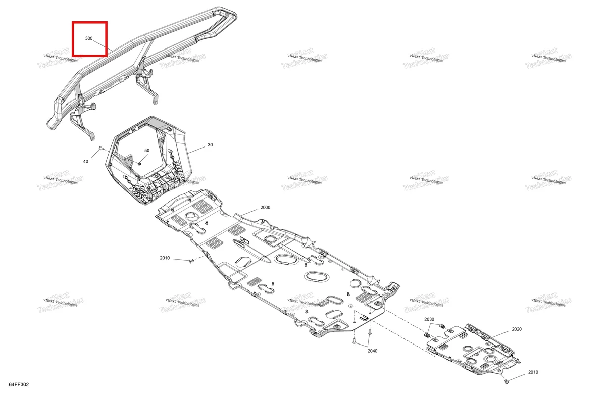 Деталь 705212335 на схеме узла 2026 Can-Am OUTLANDER - 4X4 - XTP - 1000R - 4HTB - CALI - Mineral Gray Satin Body - Skid Plate And Bumper