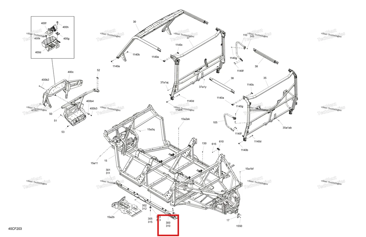 Деталь 705212397 на схеме узла 2026 Can-Am Defender MAX - HD11 - Lone Star - 6UTA - Stealth Black - 65