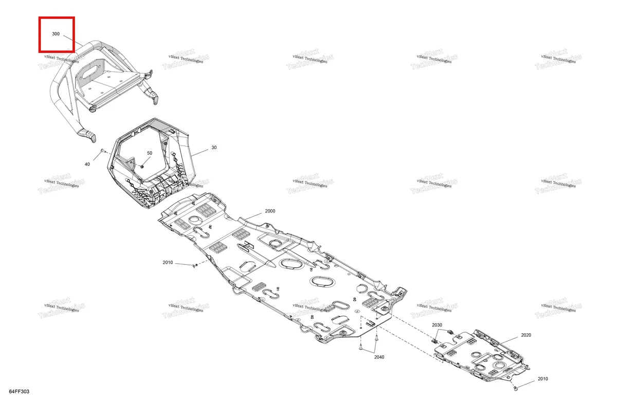 Деталь 705212861 на схеме узла 2026 Can-Am OUTLANDER - 4X4 - XMR - 1000R - 4LTA - Granite Grey Body - Skid Plate And Bumper