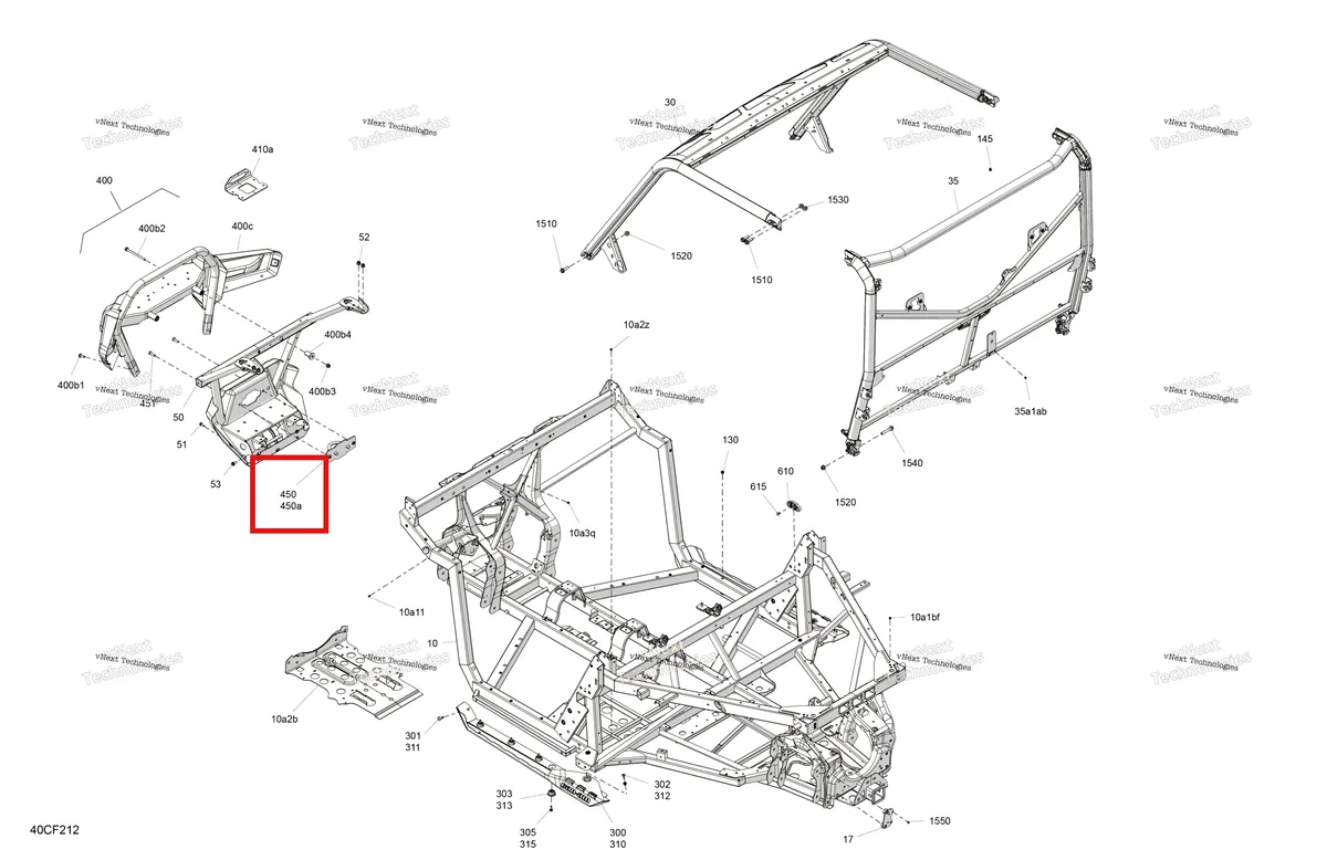 Деталь 705213101 на схеме узла 2026 Can-Am Defender - HD11 - XMR - 8YTD - Dark Wildland Camo - 65