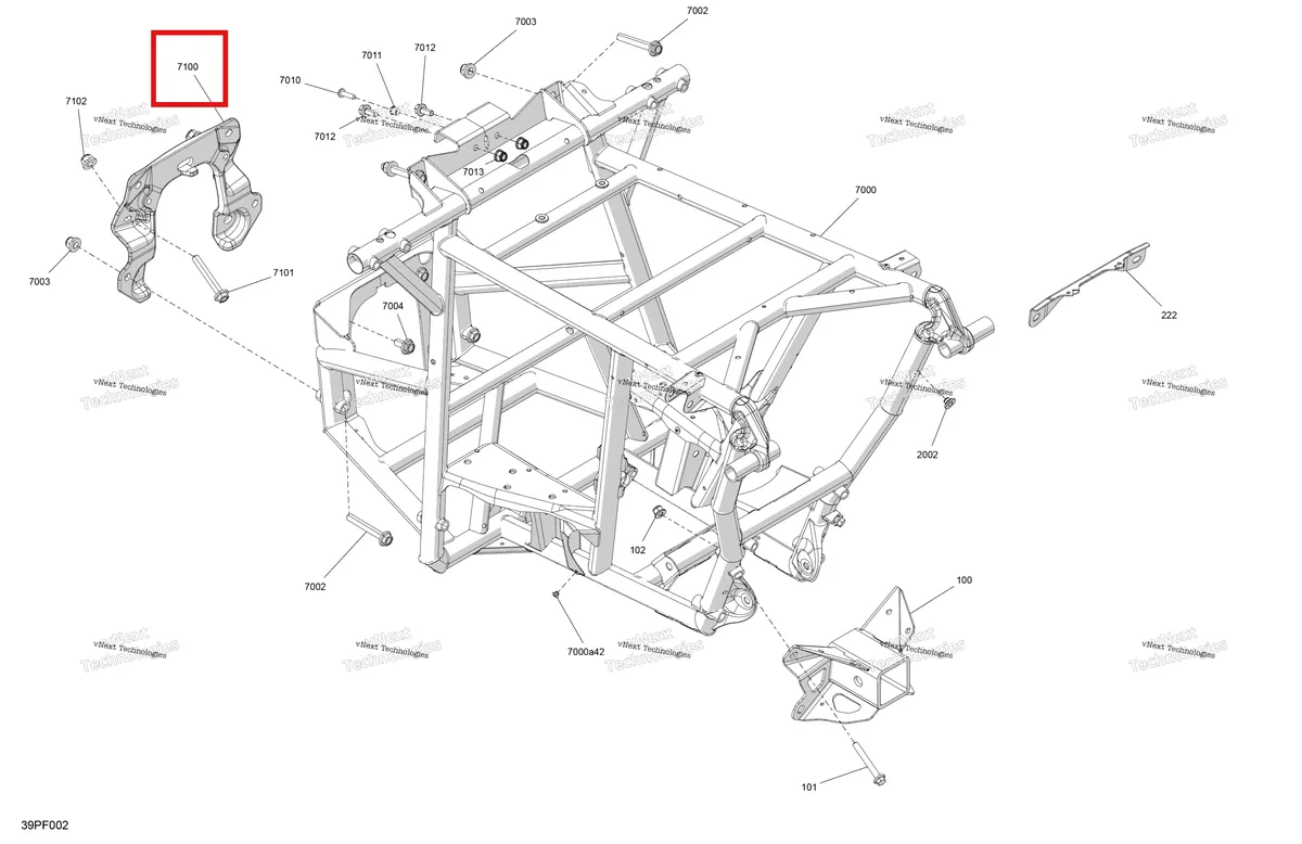 Деталь 705213950 на схеме узла 2026 Can-Am OUT-MAX - 6X6 - DPS - 700 EFI - 2FTB - Granite Grey Frame - Rear Section
