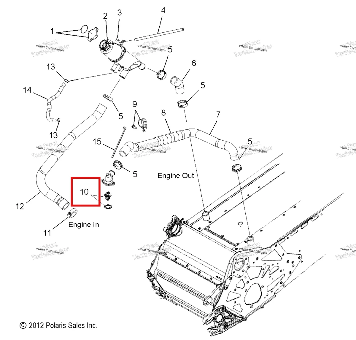 Деталь 7052452 на схеме узла Engine, Cooling System All Options