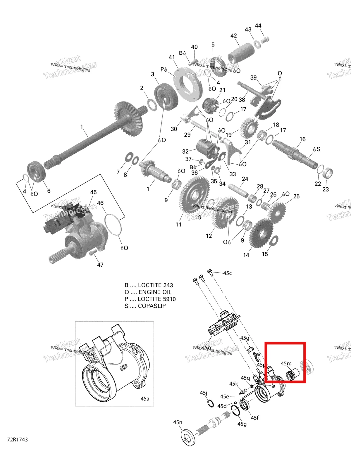 Деталь 705400389 на схеме узла 2021 Can-Am Defender HD5 - BASE DPS Rotax - Gear Box And Components