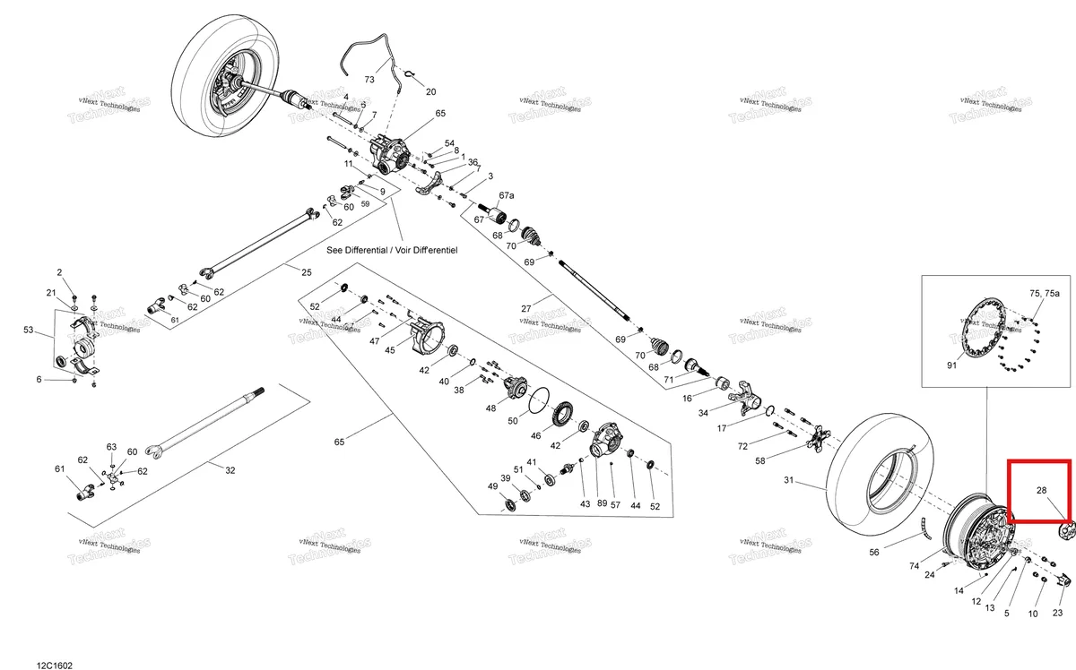 Деталь 705401318 на схеме узла 2016 Can-Am Maverick - Maverick MAX Drive System, Front