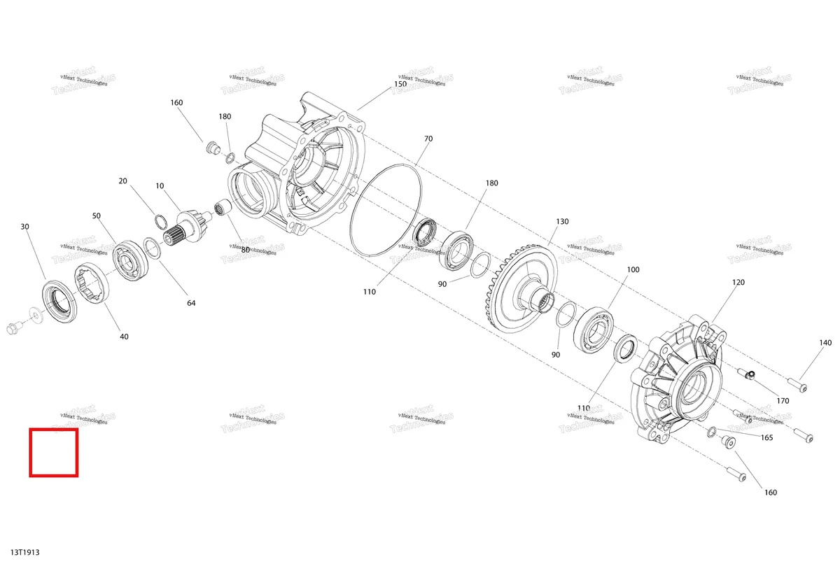 Деталь 705401481 на схеме узла 2020 Can-Am Outlander MAX 6X6 - 650 EFI Rear Drive - Final Drive Unit