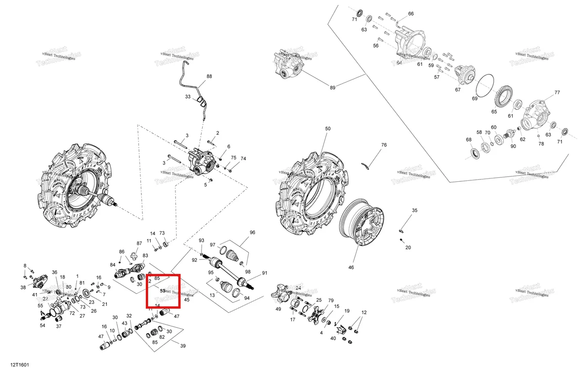 Деталь 705401492 на схеме узла 2016 Can-Am Outlander L - 450 EFI Front Drive System - All Models
