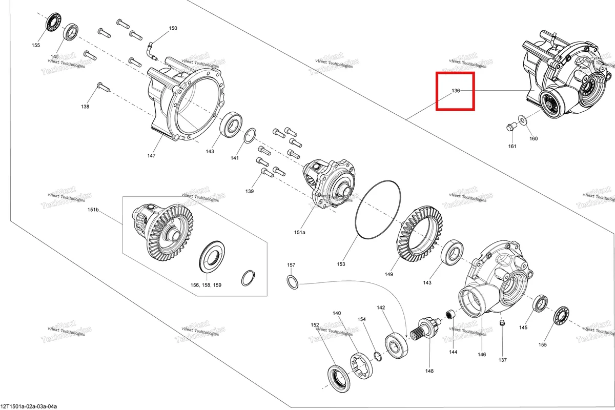 Деталь 705401510 на схеме узла 2015 Can-Am OUTLANDER L 500 EFI Drive System, Front _Differential