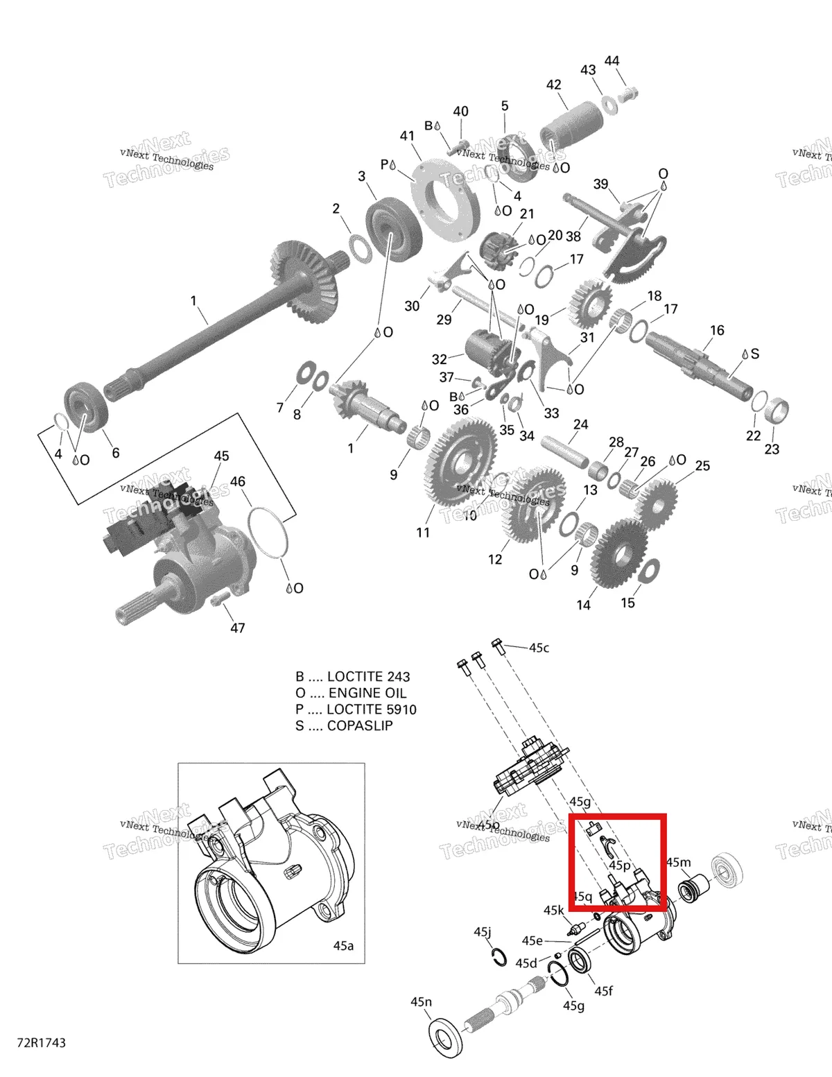 Деталь 705401553 на схеме узла 2021 Can-Am Defender HD5 - BASE DPS Rotax - Gear Box And Components
