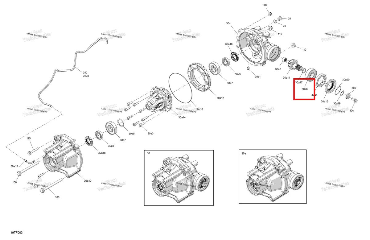 Деталь 705401605 на схеме узла 2026 Can-Am RENEGADE - 4X4 - XXC - 1000R EFI - 5VTB - Catalyst Gray Drive - Front - Differential Parts