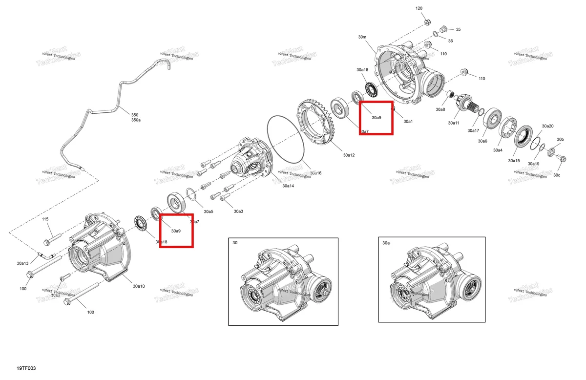 Деталь 705401608 на схеме узла 2026 Can-Am RENEGADE - 4X4 - XXC - 1000R EFI - 5VTB - Catalyst Gray Drive - Front - Differential Parts