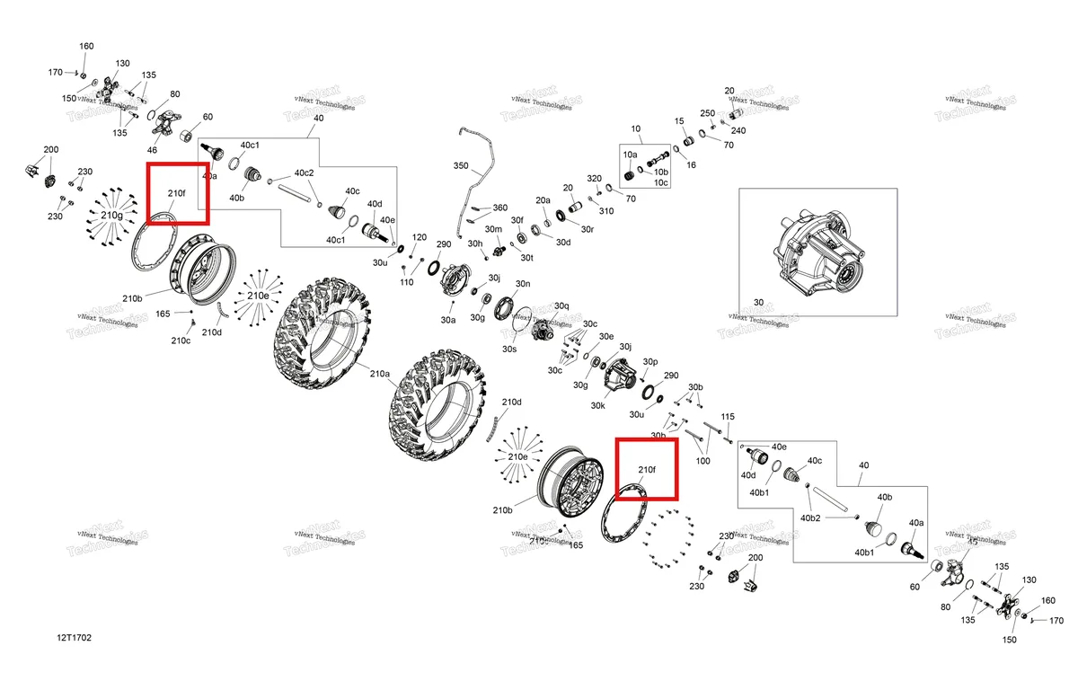 Деталь 705401702 на схеме узла 2017 Can-Am RENEGADE Drive System, Front - All Models