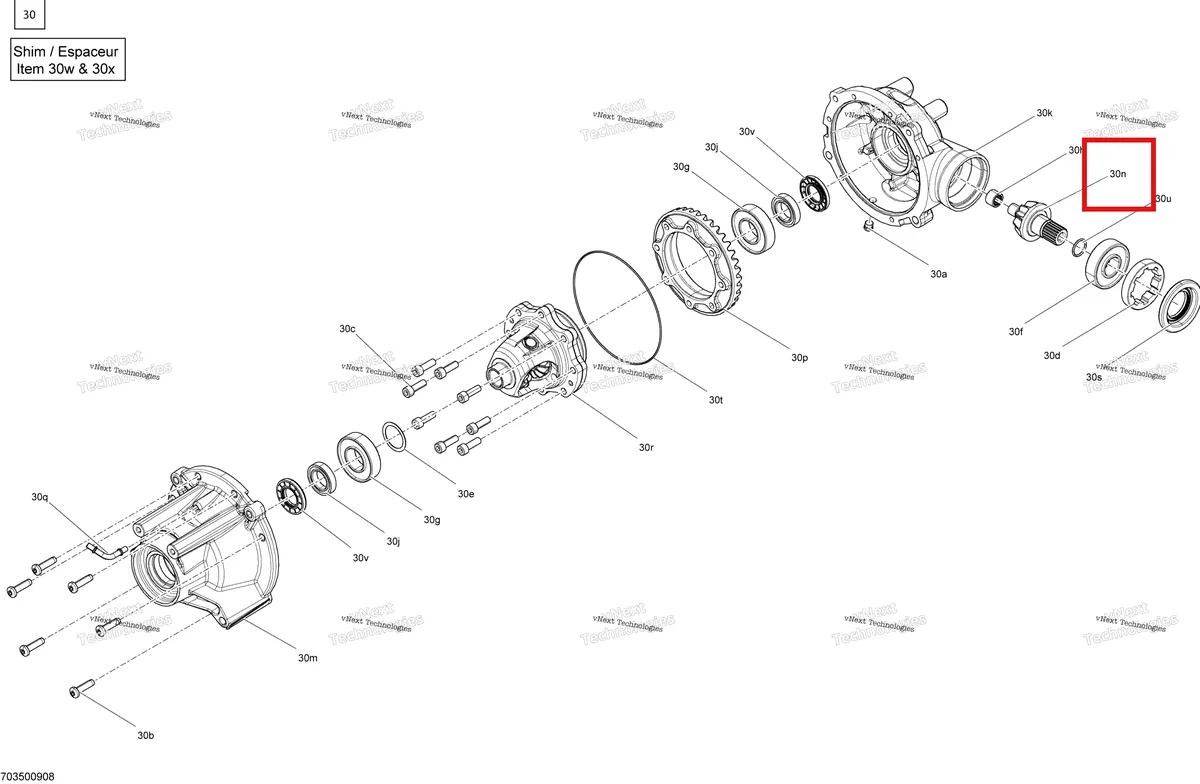 Деталь 705401791 на схеме узла 2021 Can-Am Renegade 1000R EFI - XXC - CE Drive - Front Section - Differential Parts