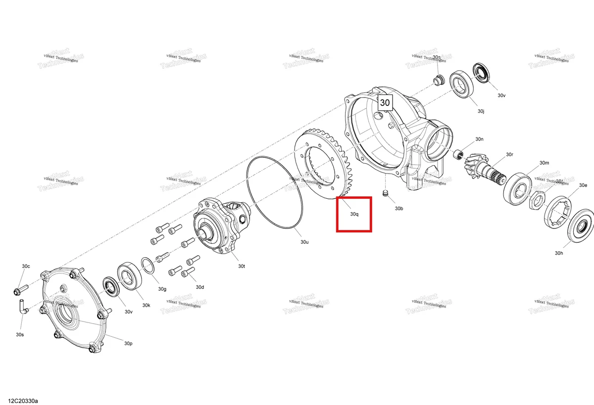 Деталь 705401822 на схеме узла 2020 Can-Am Defender MAX HD10 - Except XMR Front Drive - Differential Parts