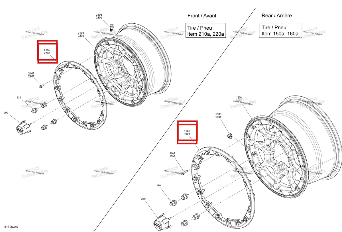 Деталь 705402034 на схеме узла 2020 Can-Am Outlander MAX 1000R EFI Wheels - Xtp