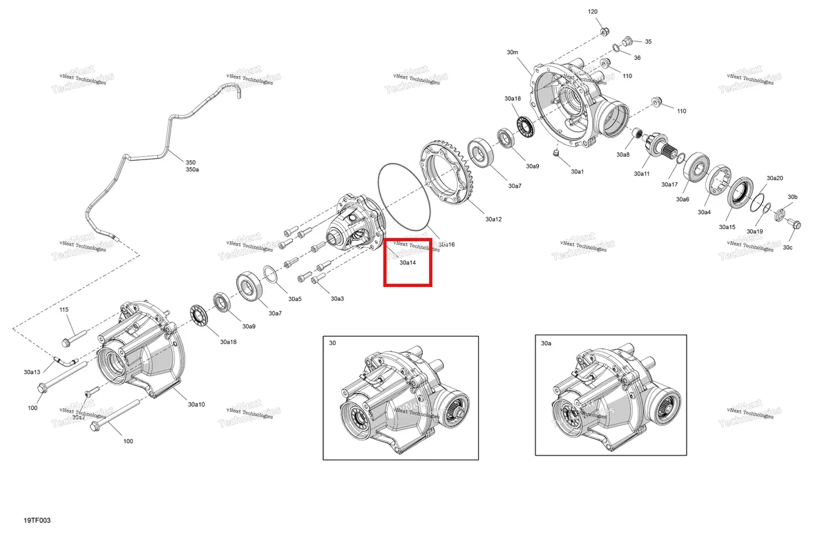 Деталь 705402182 на схеме узла 2026 Can-Am RENEGADE - 4X4 - XXC - 1000R EFI - 5VTB - Catalyst Gray Drive - Front - Differential Parts