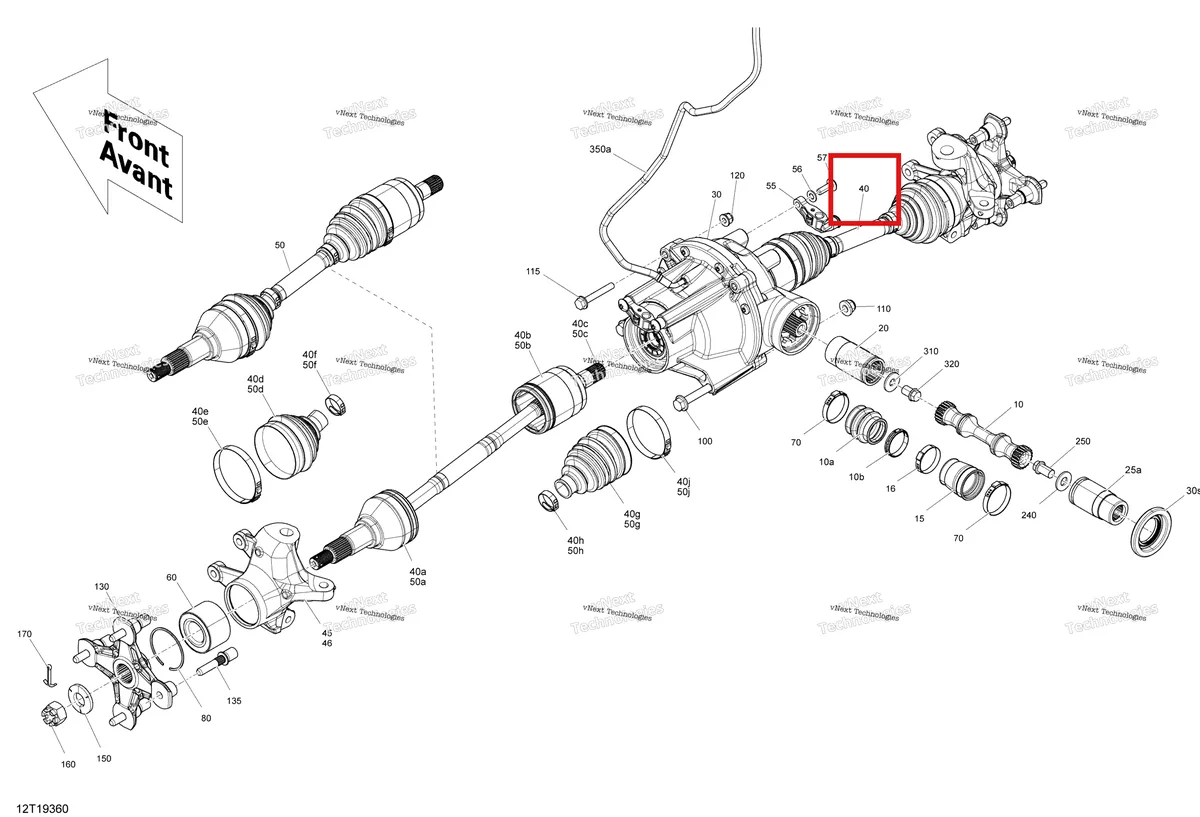 Деталь 705402242 на схеме узла 2019 Can-Am RENEGADE 650 EFI - T3 Front Drive - Outlander - Abs