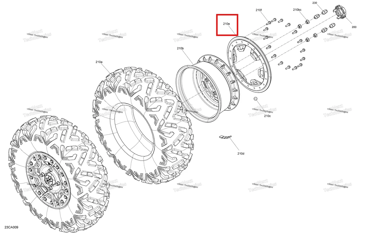 Деталь 705402545 на схеме узла 2021 Can-Am Maverick Turbo RR - XRS - CE Drive - Front Wheels - Xrs