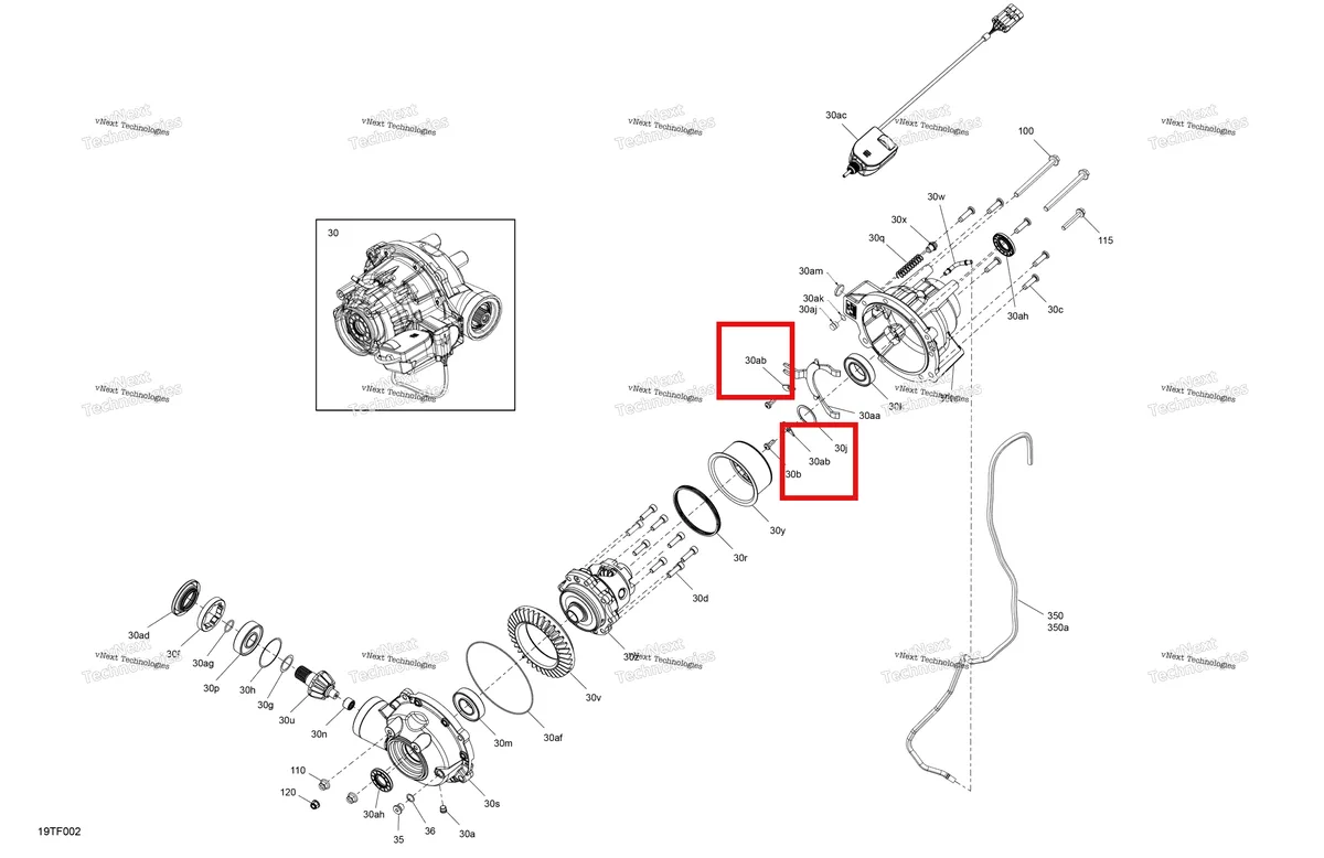 Деталь 705402783 (Стопорное кольцо Can-Am Outlander 1000R EFI XMR (2022) (705402783)) на схеме узла 2026 Can-Am RENEGADE - 4X4 - XMR - 1000R EFI - 5UTB - Scandi Blue Drive - Front - Differential Parts
