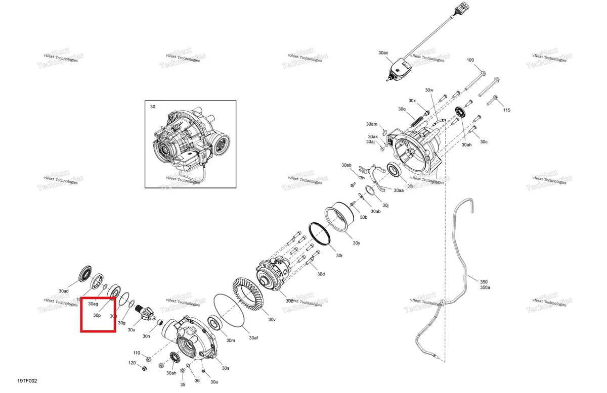 Деталь 705402849 (Шарикоподшипник Can-Am Outlander 1000R EFI XMR (2022) (705402849)) на схеме узла 2026 Can-Am RENEGADE - 4X4 - XMR - 1000R EFI - 5UTB - Scandi Blue Drive - Front - Differential Parts