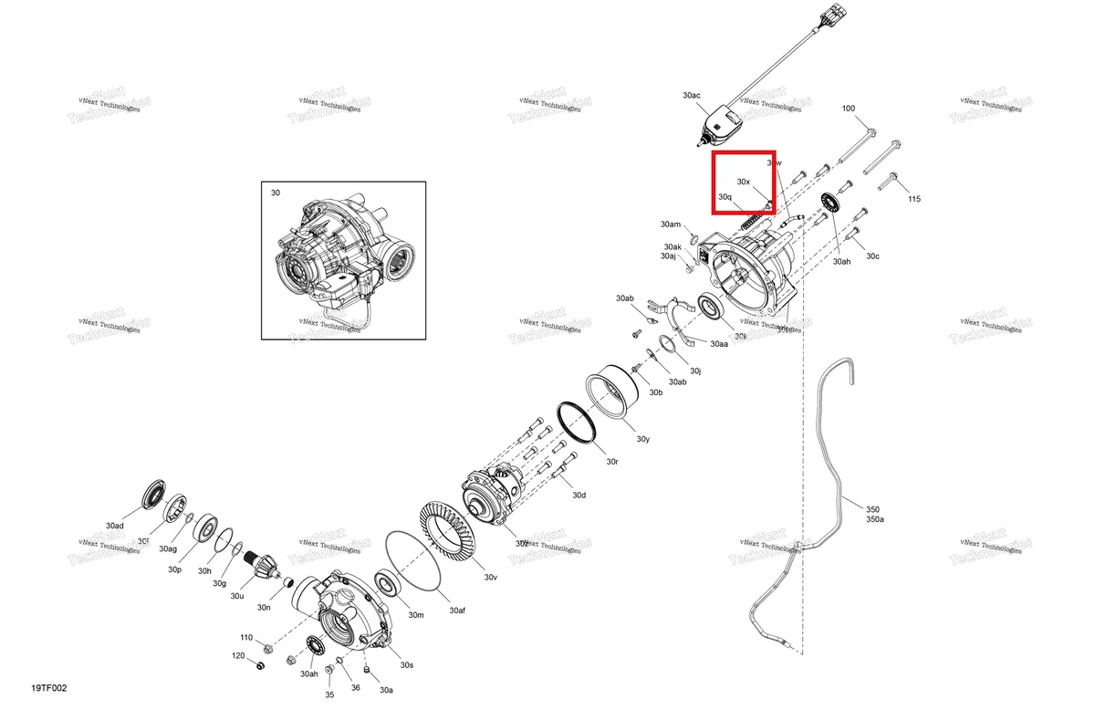 Деталь 705402854 (Plunger Can-Am Outlander 1000R EFI XMR (2022) (705402854)) на схеме узла 2026 Can-Am RENEGADE - 4X4 - XMR - 1000R EFI - 5UTB - Scandi Blue Drive - Front - Differential Parts