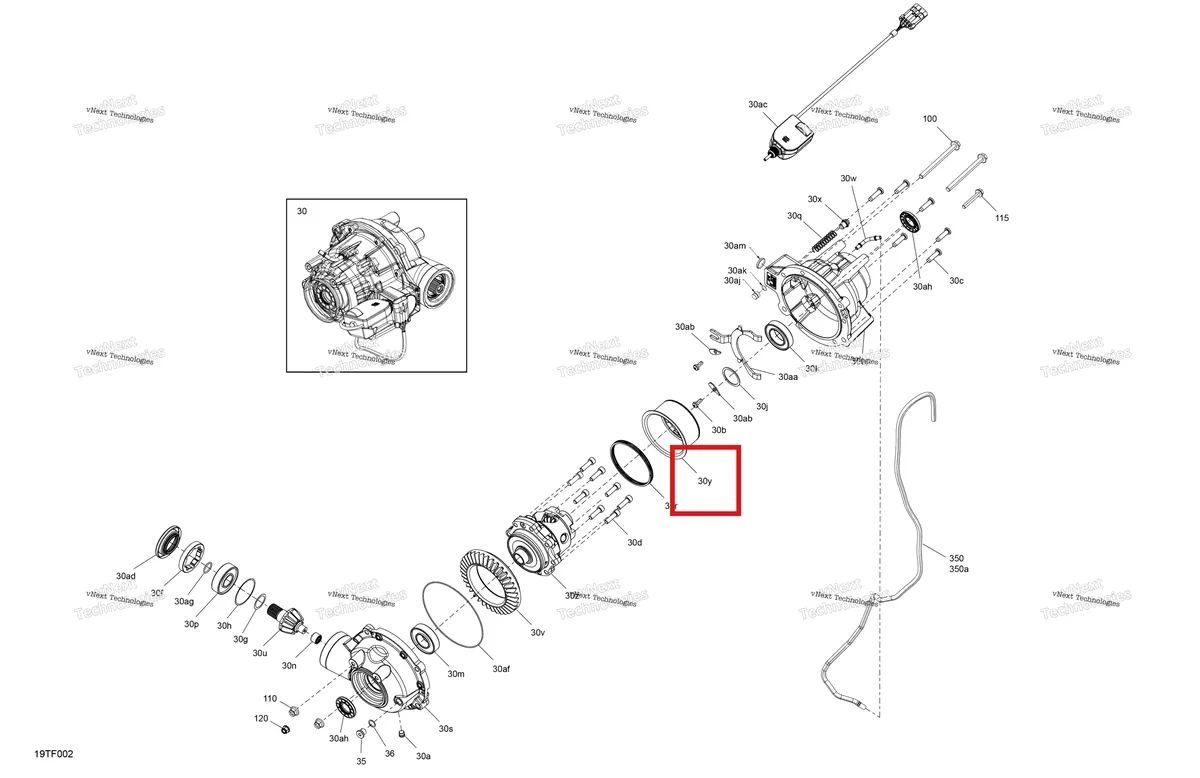 Деталь 705402855 (Переключения втулка Can-Am Outlander 1000R EFI XMR (2022) (705402855)) на схеме узла 2026 Can-Am RENEGADE - 4X4 - XMR - 1000R EFI - 5UTB - Scandi Blue Drive - Front - Differential Parts