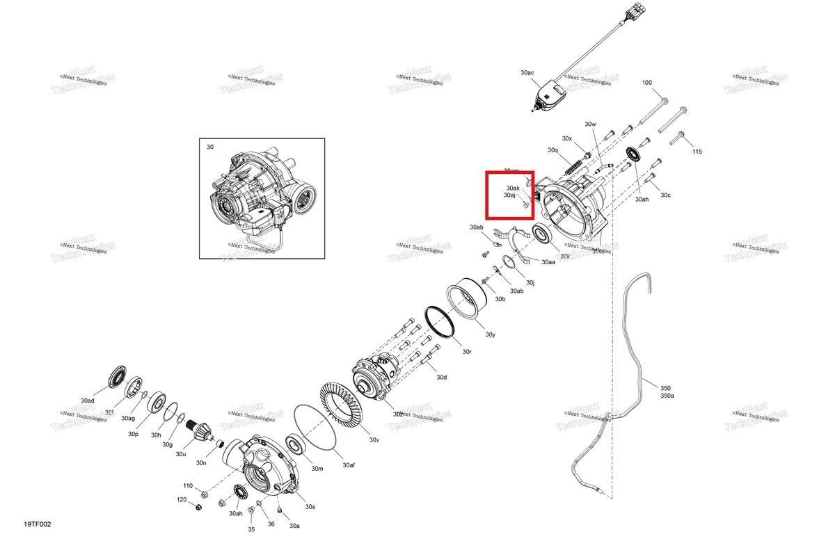 Деталь 705403054 (Заглушка Can-Am Outlander 1000R EFI XMR (2022) (705403054)) на схеме узла 2026 Can-Am RENEGADE - 4X4 - XMR - 1000R EFI - 5UTB - Scandi Blue Drive - Front - Differential Parts