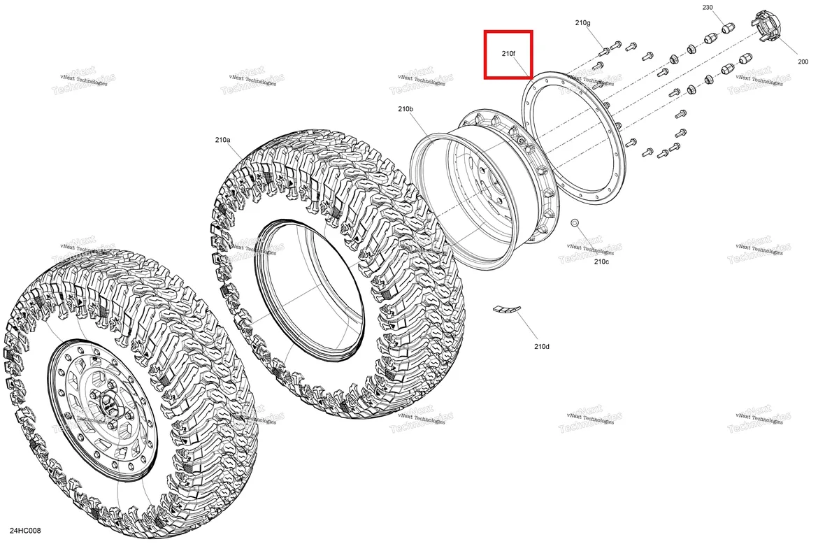 Деталь 705403243 на схеме узла 2023 Can-Am Maverick Turbo RR - XRC - CE Drive - Front Wheels