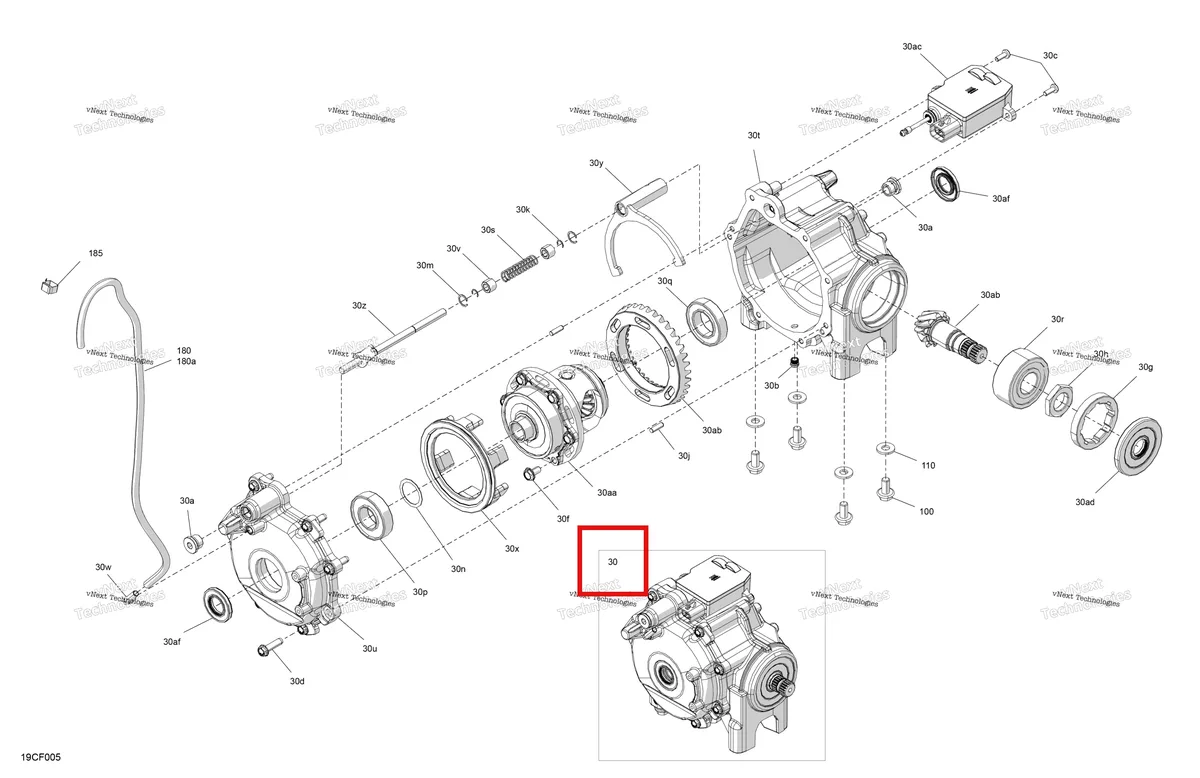 Деталь 705403646 на схеме узла 2026 Can-Am Defender MAX - HD7 - BASE - 8ZTD - Compass Green - 62