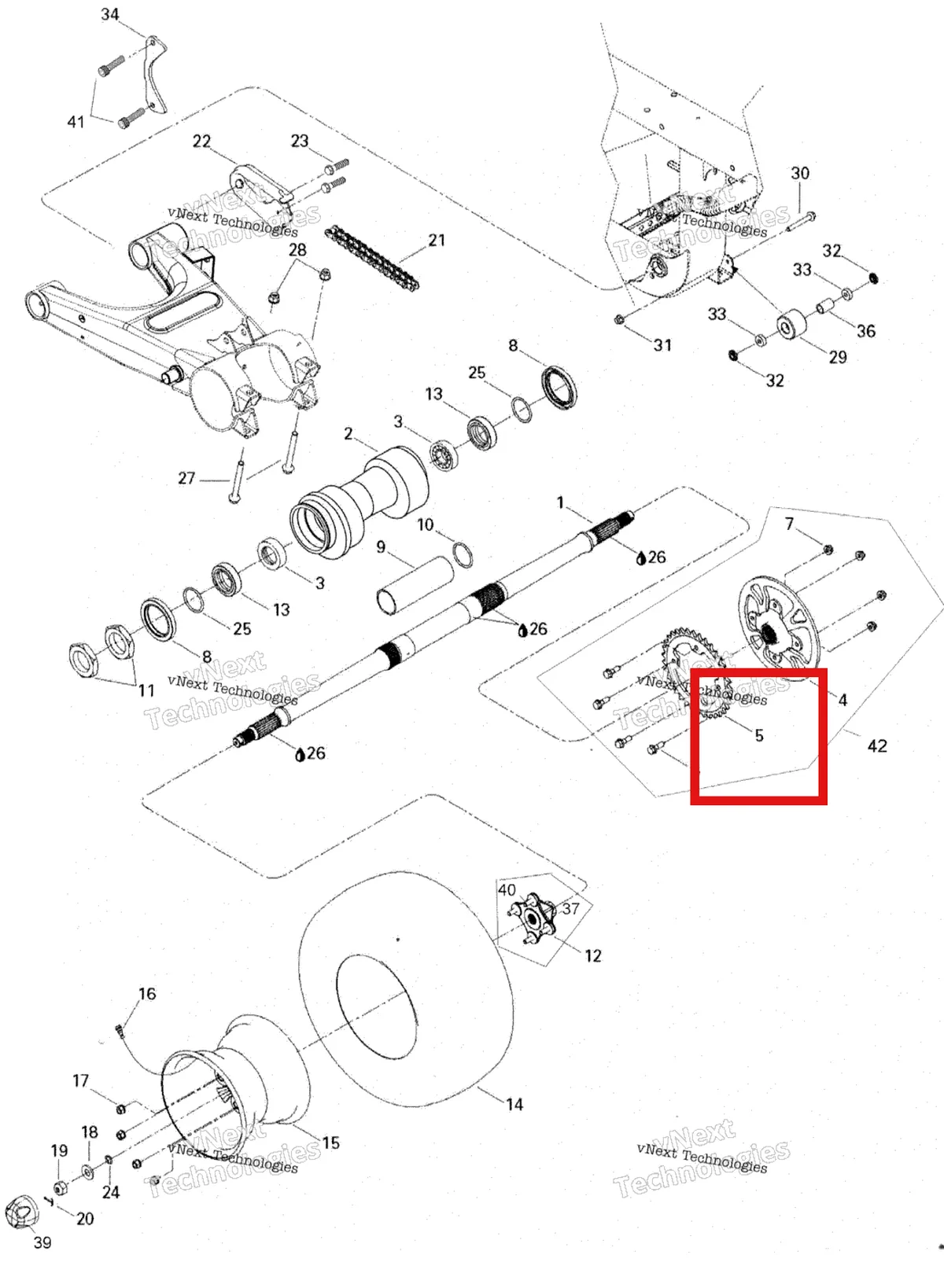 Деталь 705500219 на схеме узла 2006 Can-Am Rally 175 Drive System, Rear