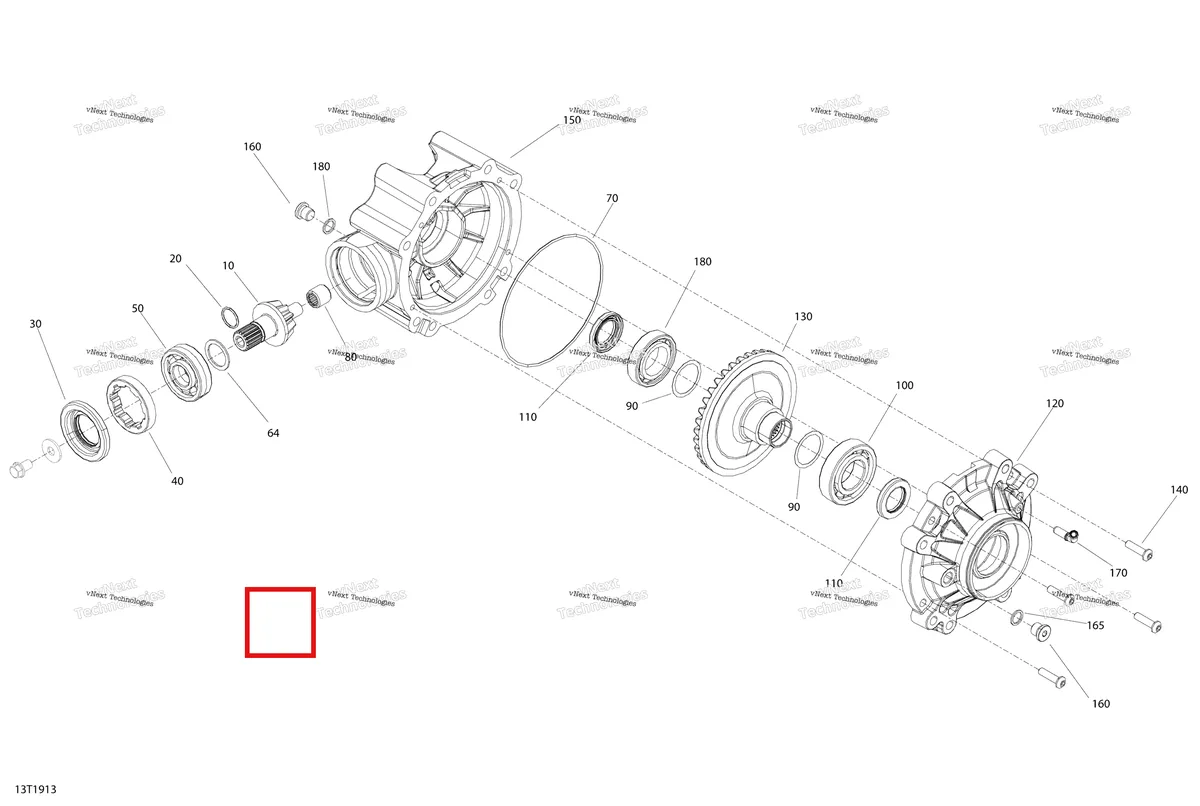 Деталь 705500260 на схеме узла 2020 Can-Am Outlander MAX 6X6 - 650 EFI Rear Drive - Final Drive Unit
