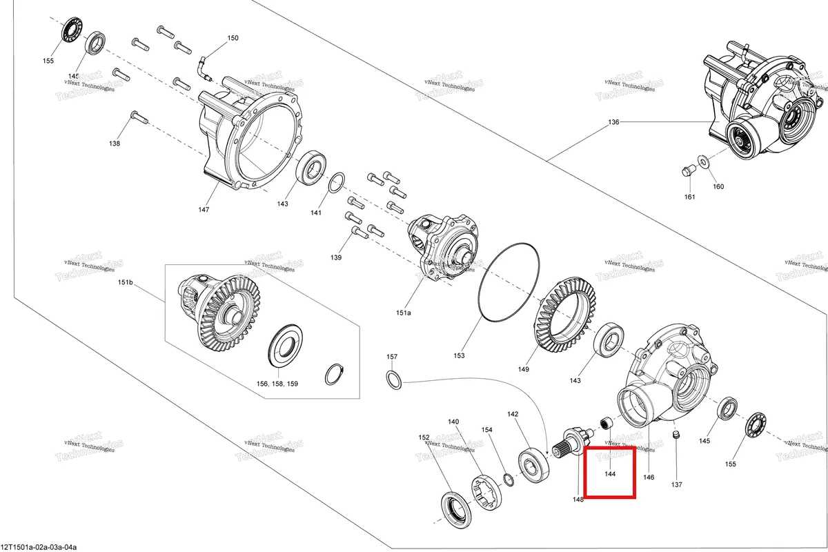 Деталь 705500261 на схеме узла 2015 Can-Am OUTLANDER L 500 EFI Drive System, Front _Differential