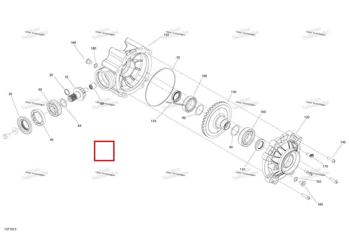 Деталь 705500267 на схеме узла 2020 Can-Am Outlander MAX 6X6 - 650 EFI Rear Drive - Final Drive Unit