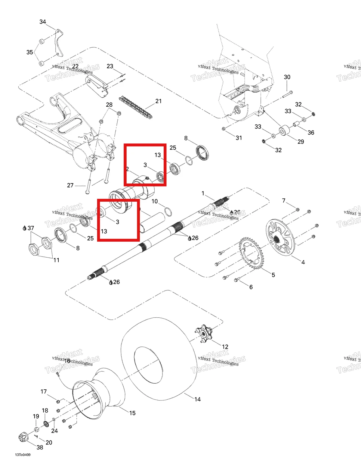 Деталь 705500275 на схеме узла 2004 Can-Am Rally 175 Drive System, Rear