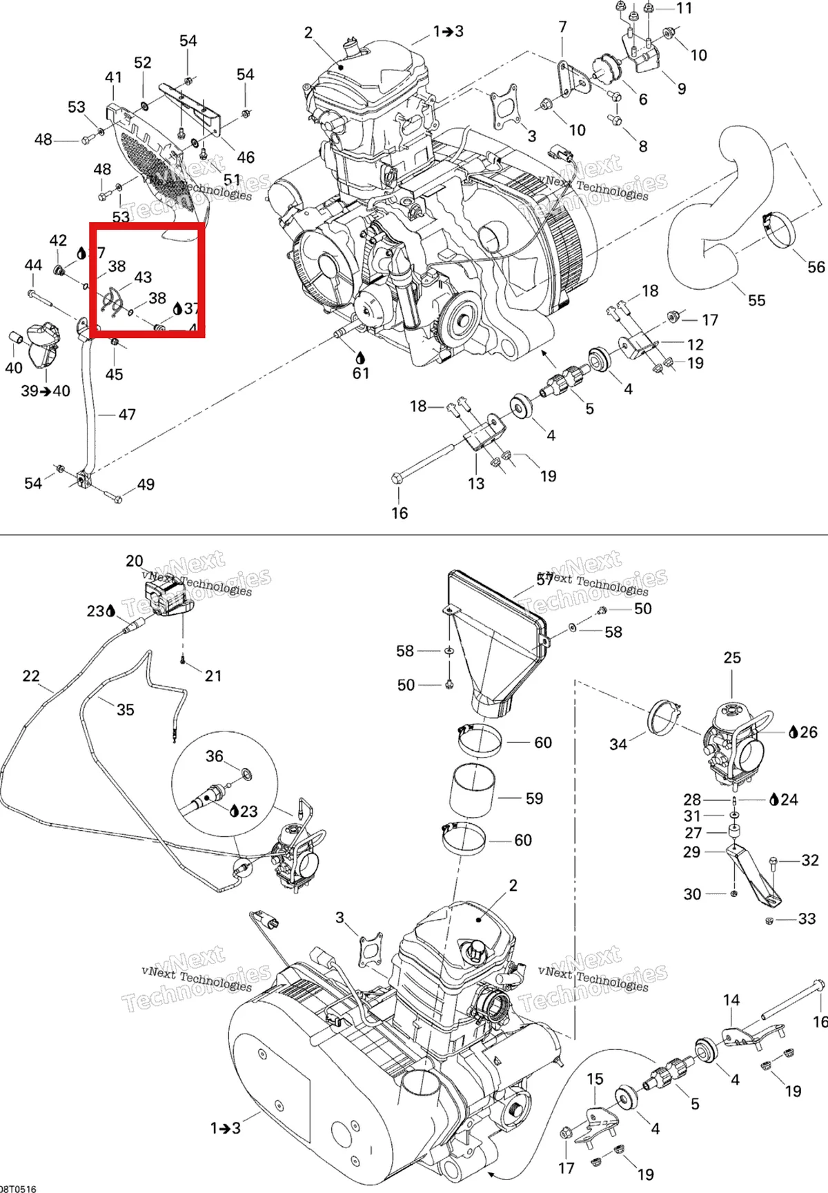 Деталь 705500283 на схеме узла Engine And Engine Support
