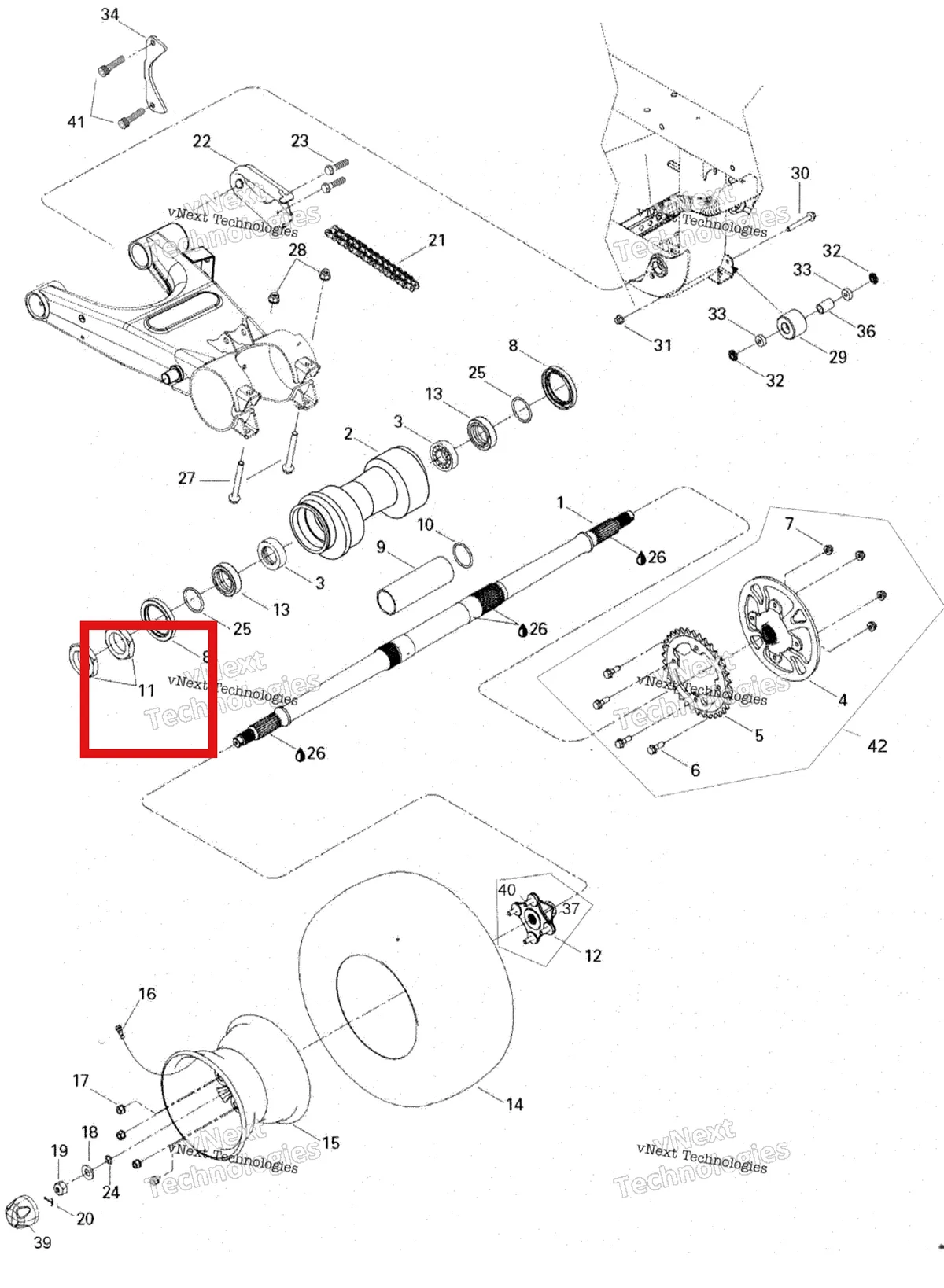 Деталь 705500293 на схеме узла 2006 Can-Am Rally 175 Drive System, Rear