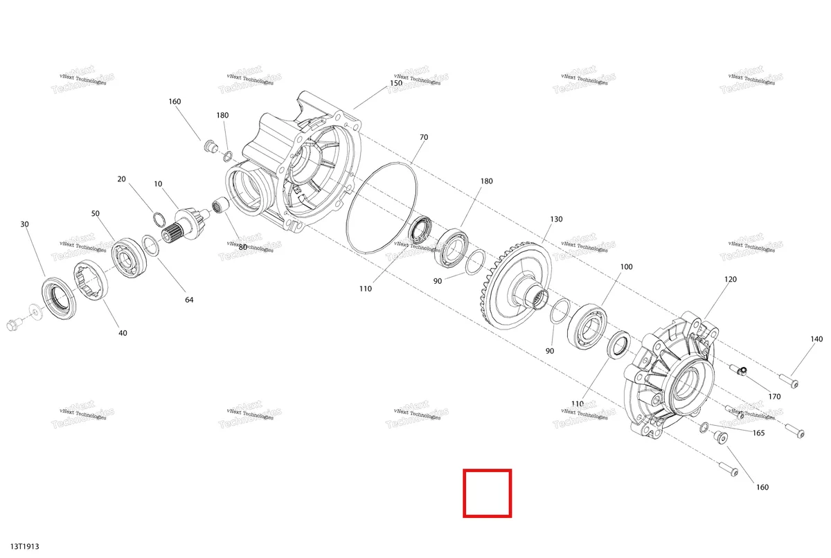 Деталь 705501408 на схеме узла 2020 Can-Am Outlander MAX 6X6 - 650 EFI Rear Drive - Final Drive Unit