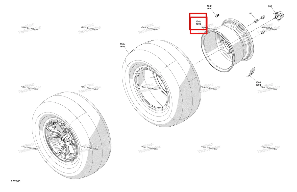 Деталь 705501460 на схеме узла 2016 Can-Am Outlander - 1000R EFI Drive - Rear Wheels - Dps