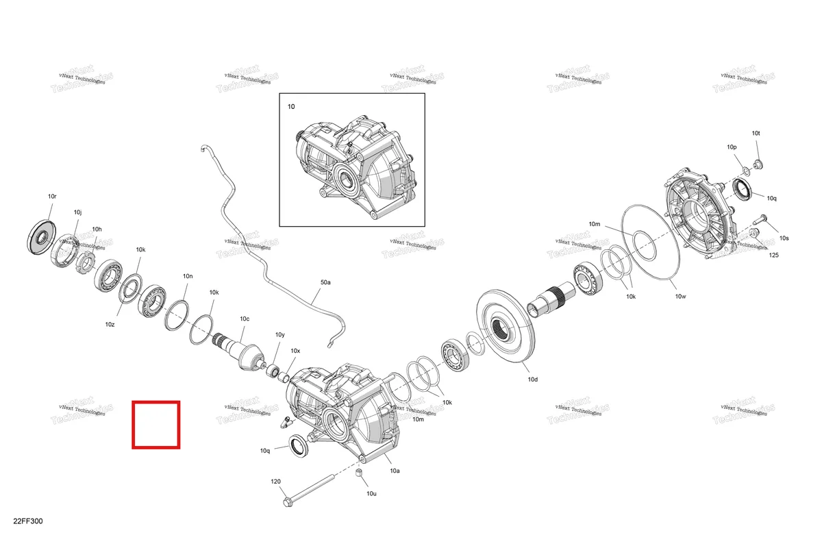 Деталь 705501549 на схеме узла 2026 Can-Am OUTLANDER - 4X4 - BACKCOUNTRY - 1000R - 4NTA - CALI - Dark Camo Drive - Final Drive Unit
