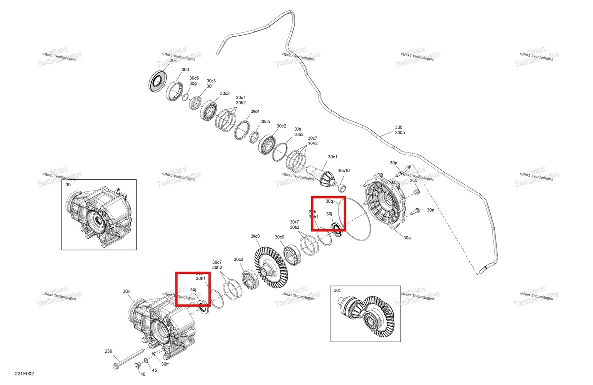 Деталь 705501556 на схеме узла 2026 Can-Am RENEGADE - 4X4 - XXC - 1000R EFI - 5VTB - Catalyst Gray Drive - Final Drive Unit