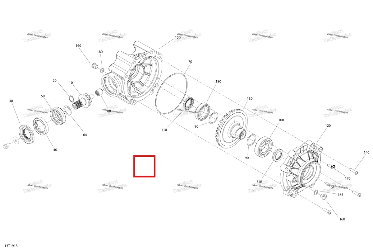 Деталь 705501571 на схеме узла 2020 Can-Am Outlander MAX 6X6 - 650 EFI Rear Drive - Final Drive Unit