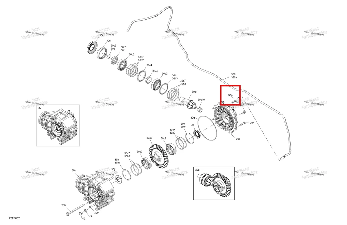 Деталь 705501584 на схеме узла 2026 Can-Am RENEGADE - 4X4 - XXC - 1000R EFI - 5VTB - Catalyst Gray Drive - Final Drive Unit
