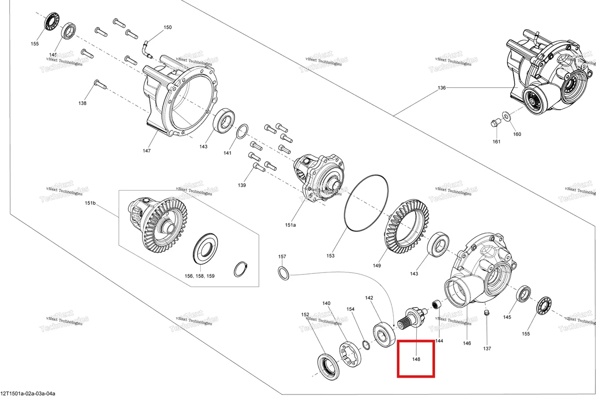 Деталь 705501588 на схеме узла 2015 Can-Am OUTLANDER L 500 EFI Drive System, Front _Differential