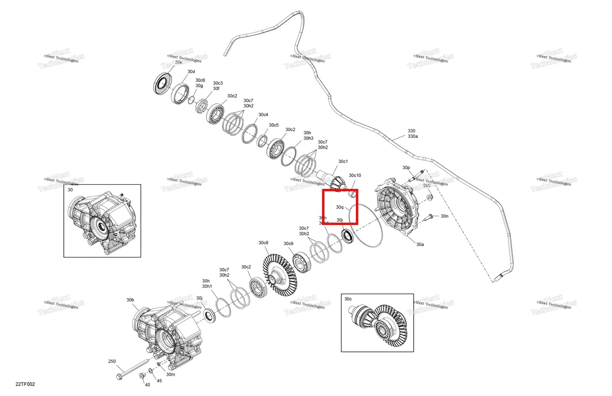 Деталь 705501711 на схеме узла 2026 Can-Am RENEGADE - 4X4 - XXC - 1000R EFI - 5VTB - Catalyst Gray Drive - Final Drive Unit