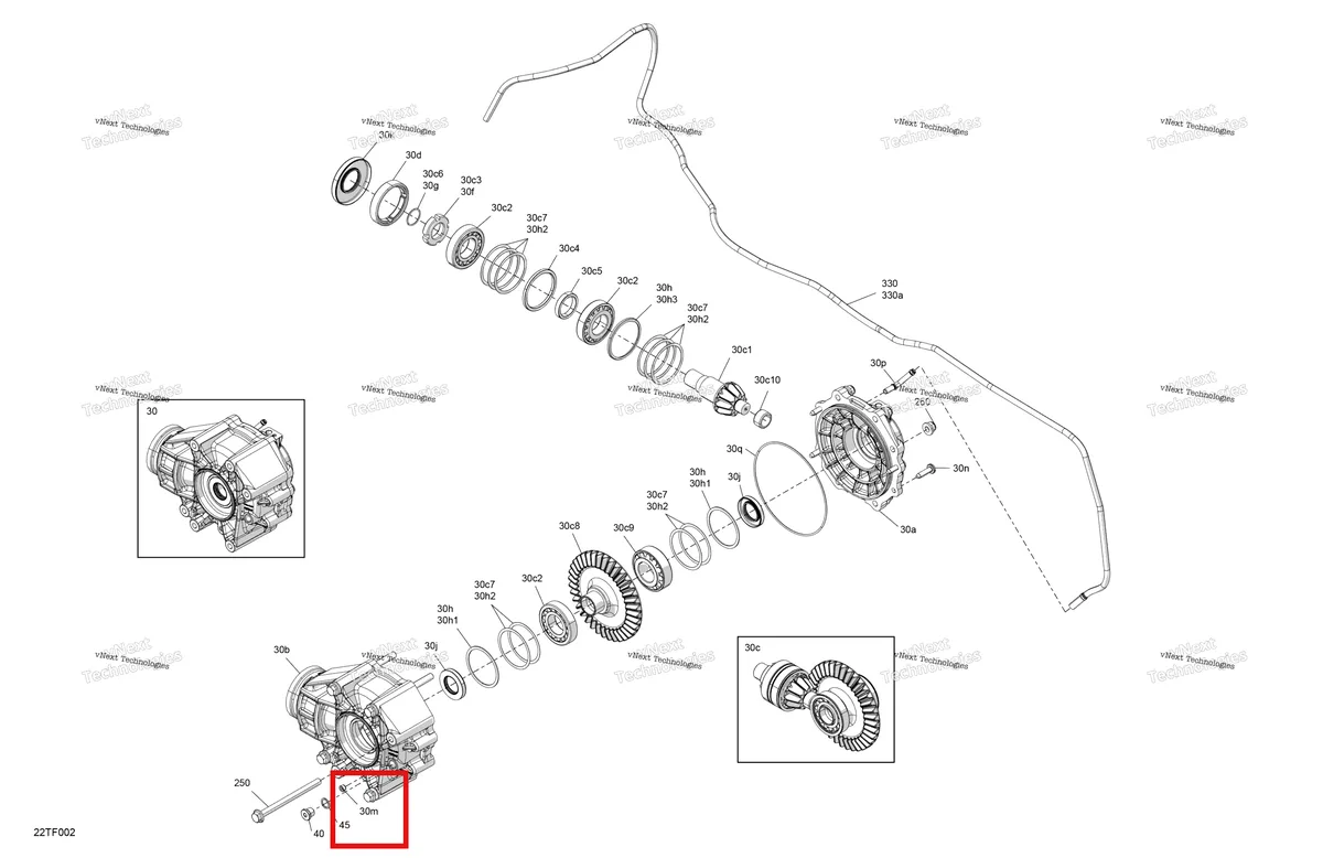 Деталь 705501724 на схеме узла 2026 Can-Am RENEGADE - 4X4 - XXC - 1000R EFI - 5VTB - Catalyst Gray Drive - Final Drive Unit