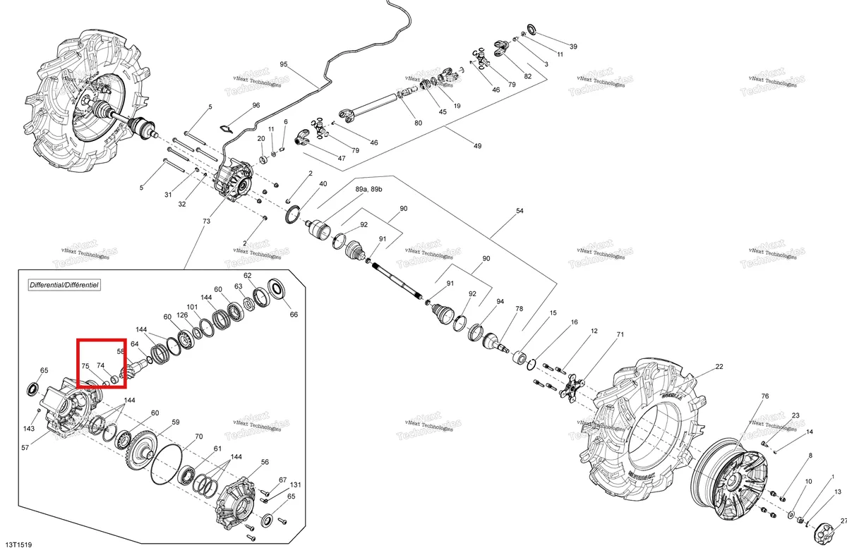 Деталь 705501761 на схеме узла 2015 Can-Am OUTLANDER 1000 EFI XMR Drive System, Rear