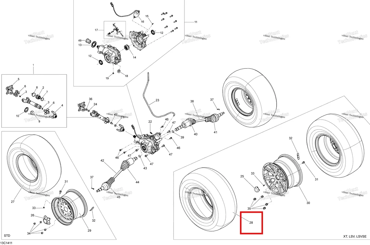 Деталь 705501775 на схеме узла Drive System, Rear