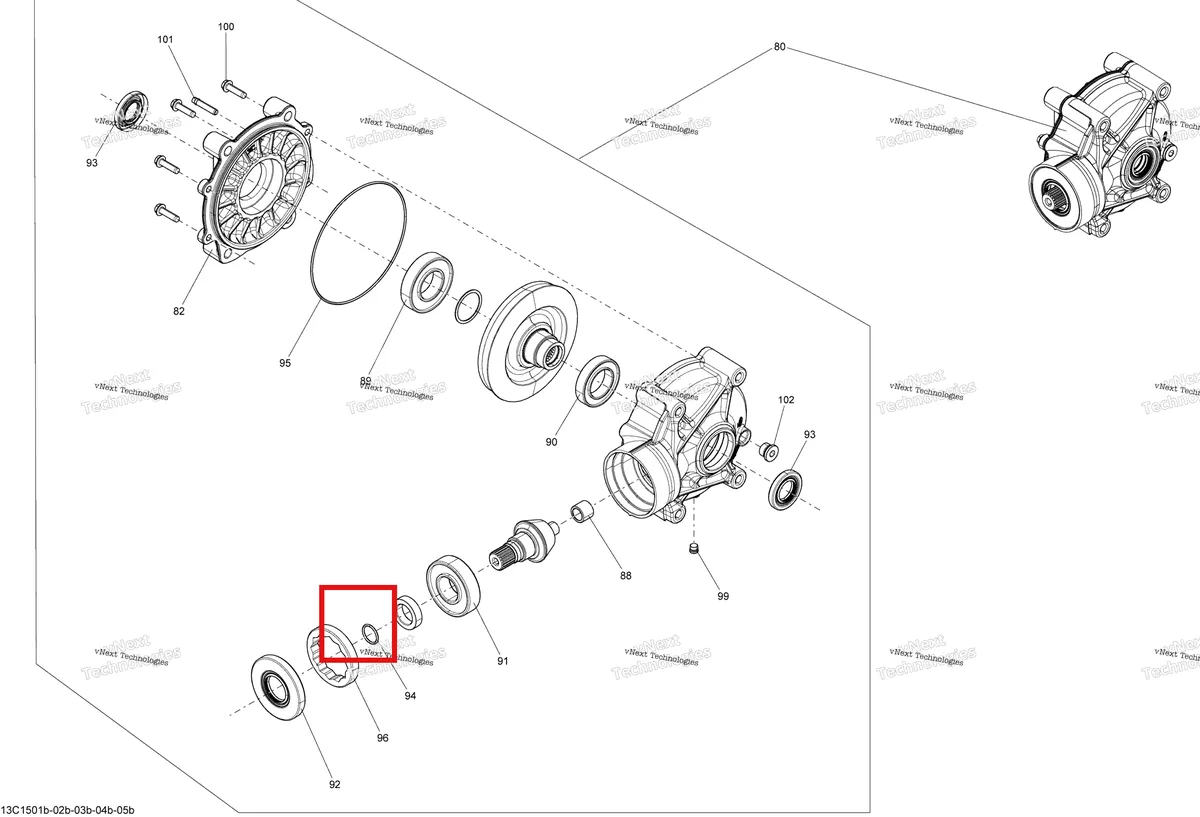 Деталь 705501869 на схеме узла 2015 Can-Am COMMANDER 1000_STD_DPS_XT_XTP Drive System, Rear _Differential